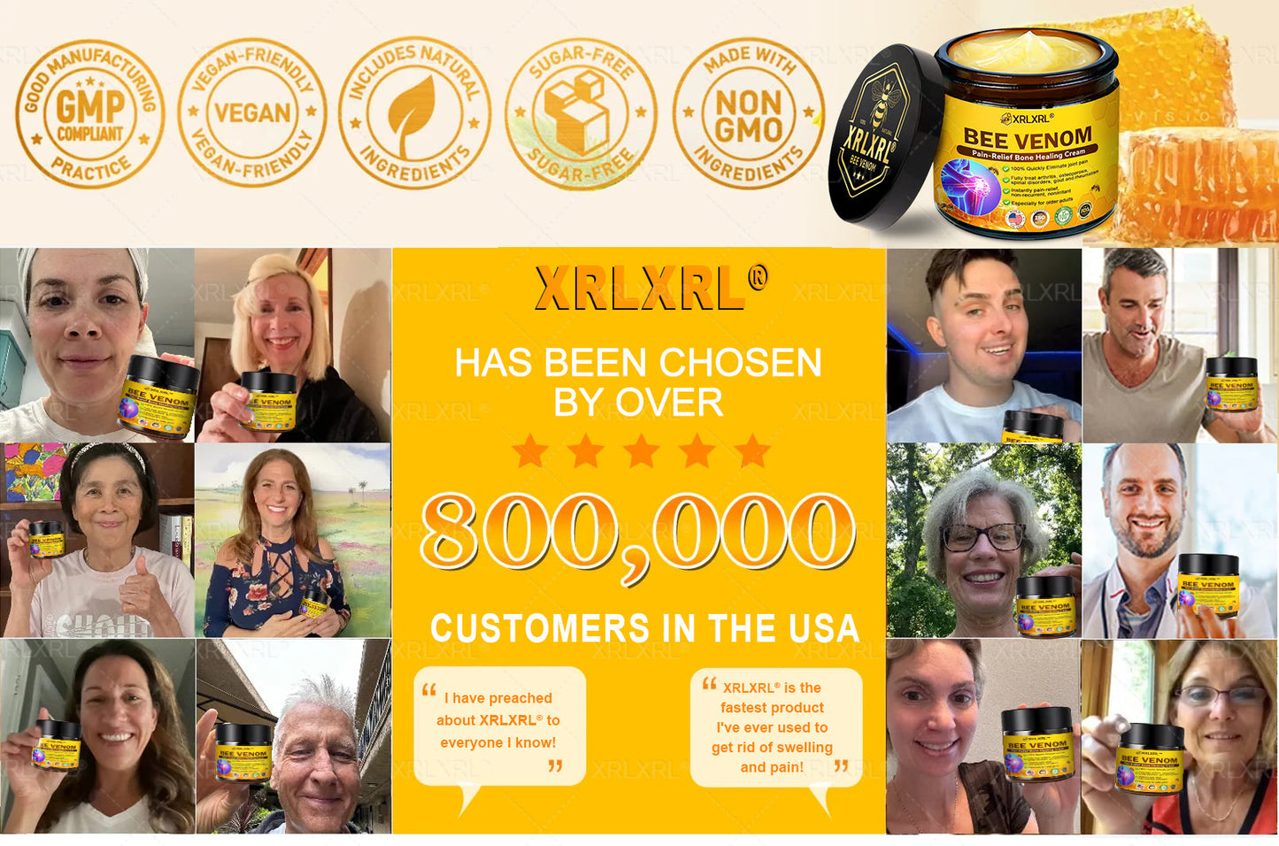 XRLXRL® Bee Venom Pain-Relief Bone Healing Cream 🇺🇸(Specially for older adults)