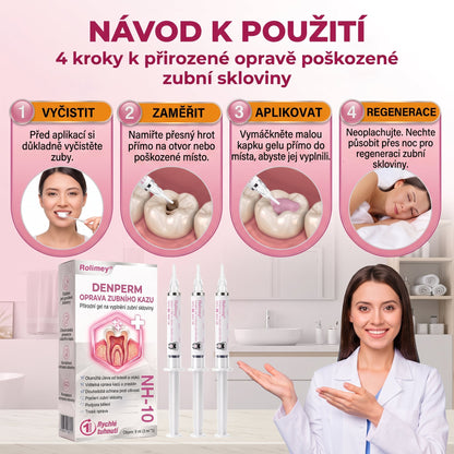 Rolimey® DenPerm – Přírodní gel pro vyplňování defektů skloviny a ošetření kariézních lézí🎁