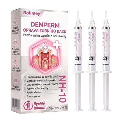 Rolimey® DenPerm – Přírodní gel pro vyplňování defektů skloviny a ošetření kariézních lézí🎁