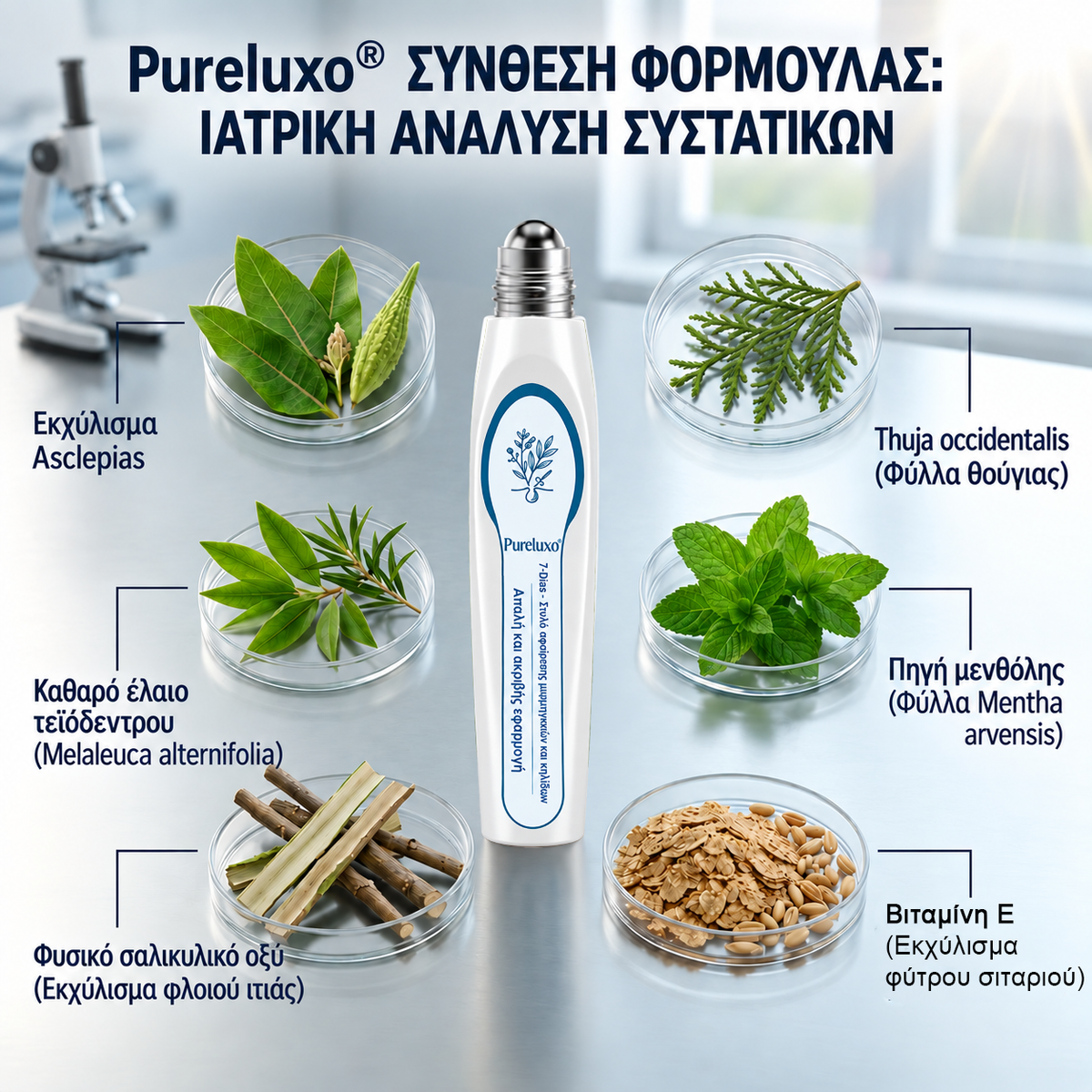 𝑷𝒖𝒓𝒆𝒍𝒖𝒙𝒐® Premium Εφαρμογέας Roll-on 🌿